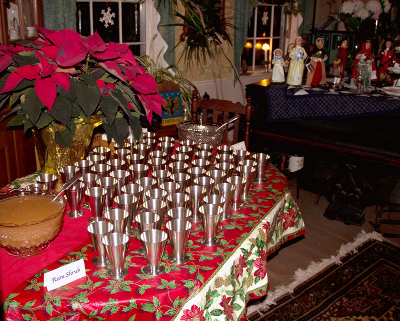 64 Shrub Cups set up for New Yearts celebration