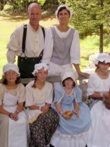Gibson Family in period costume