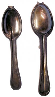 antique American bronze spoon mold