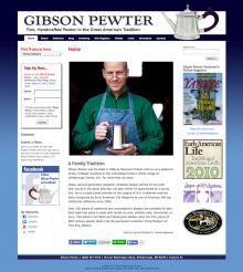 old Gibson Pewter website design