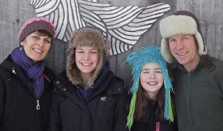Gibson Family - winter 2014 (left to right: Camille, Emily, Lily & Jon)